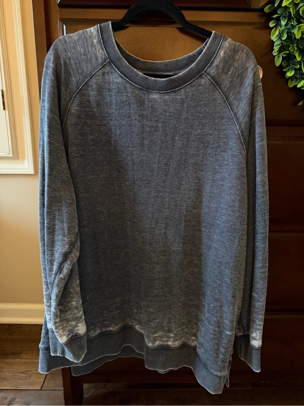 Free People Washed Crewneck Sweatshirt - Gray